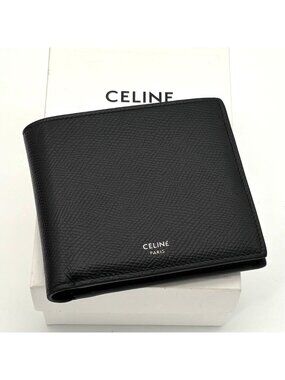Celine Bifold Wallet Leather Black